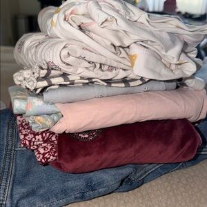 Floral and Solid Color Clothing Bundle